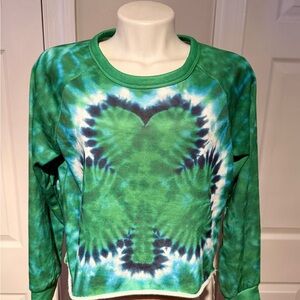 St Patrick’s Day Green and Blue Tie-Dye Sweatshirt